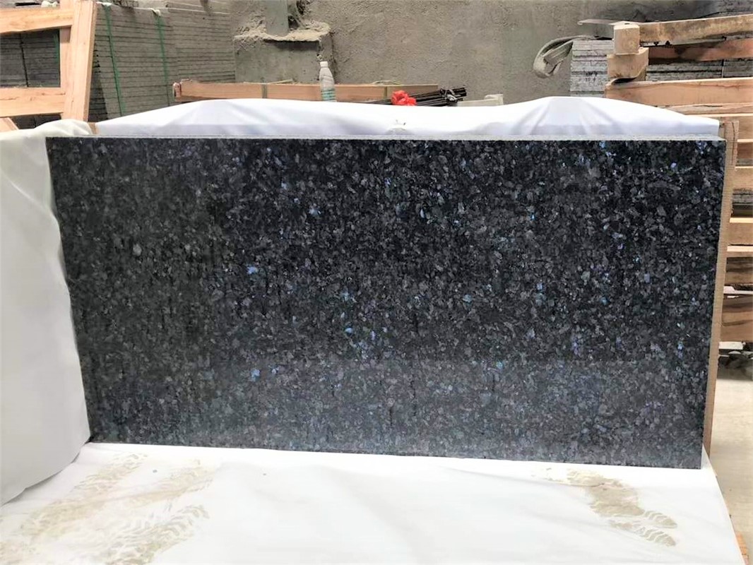 Polished Blue Pearl Granite Slab