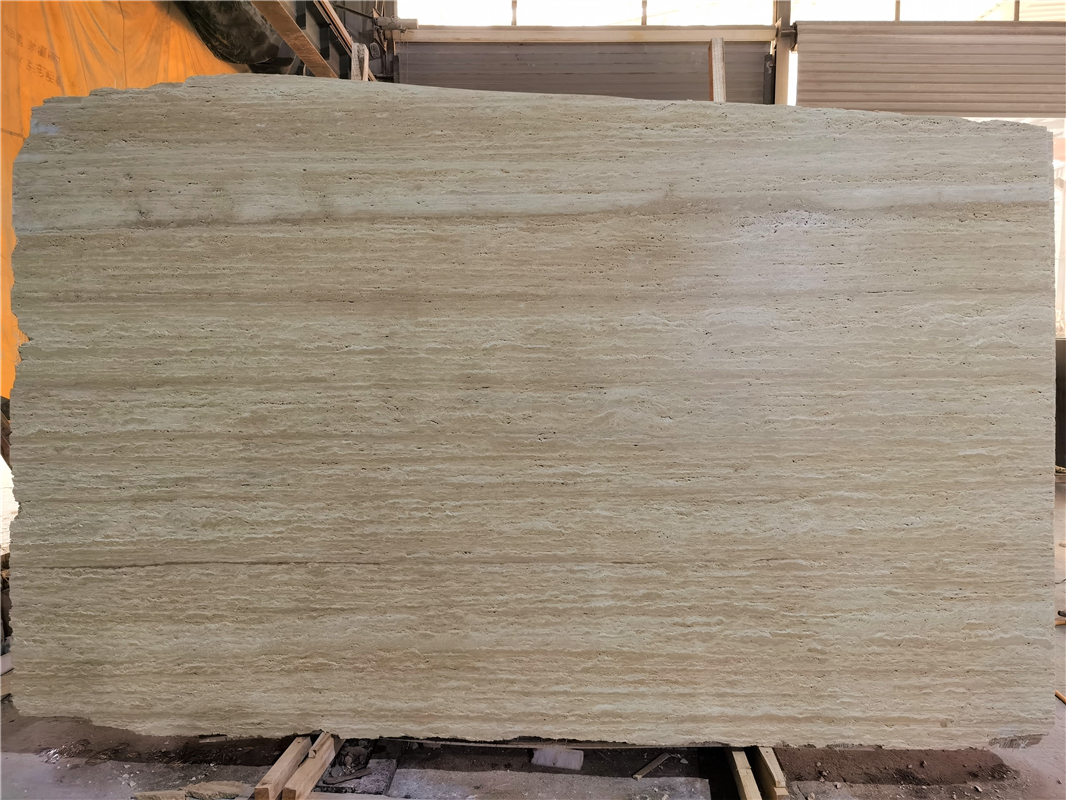 Honed Beige Travertine Stone Slab