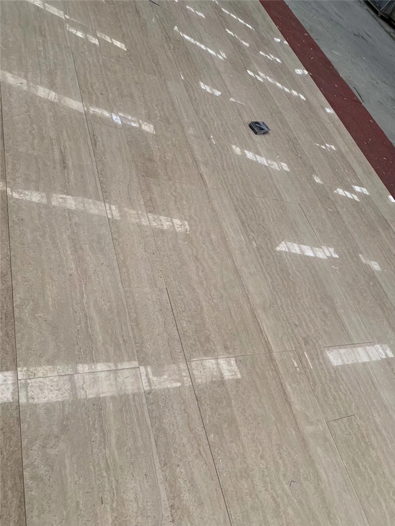 Polished Beige Travertine Floor Tiles
