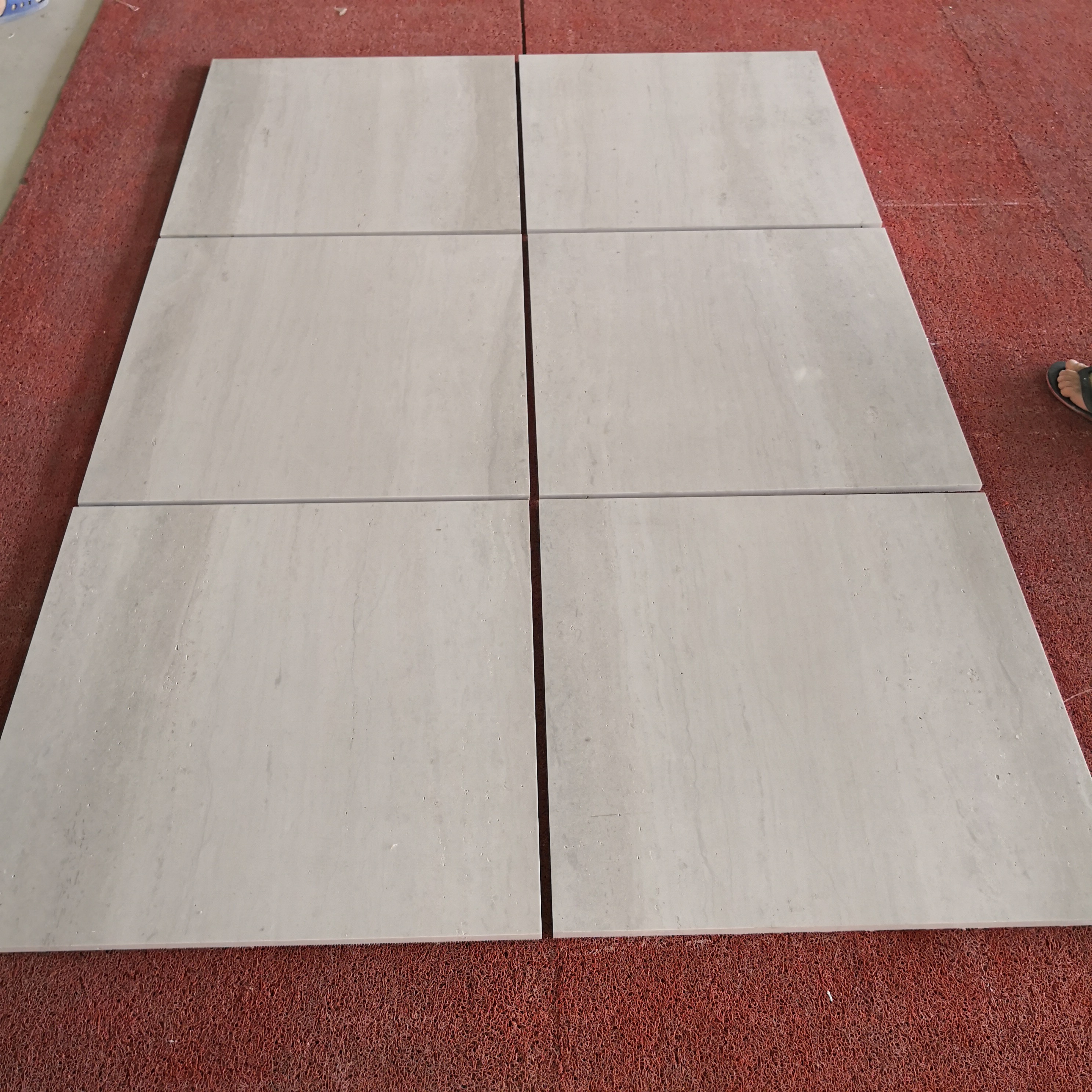 Honed Grey Travertine Pool Floor Tiles