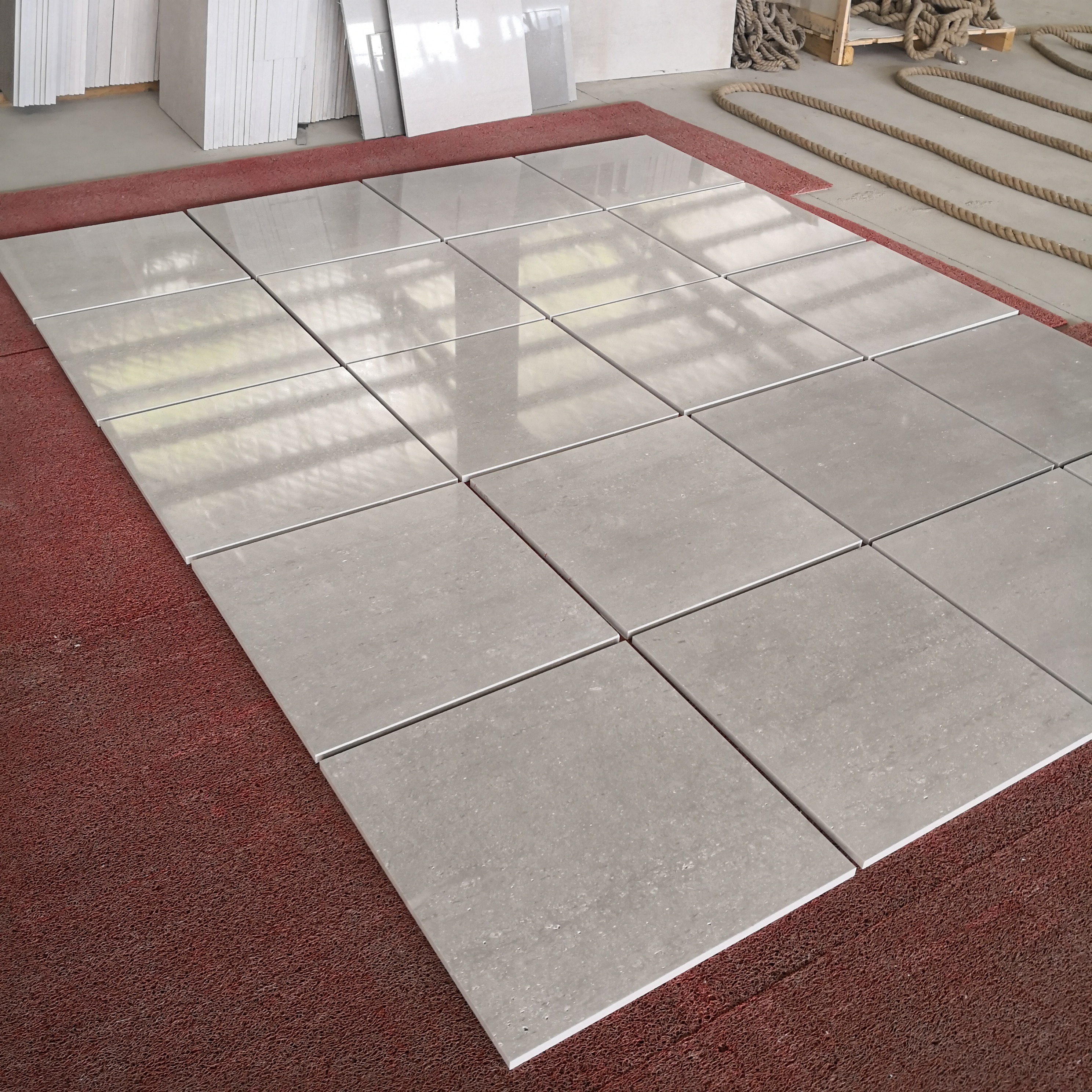 Honed Grey Travertine Pool Floor Tiles