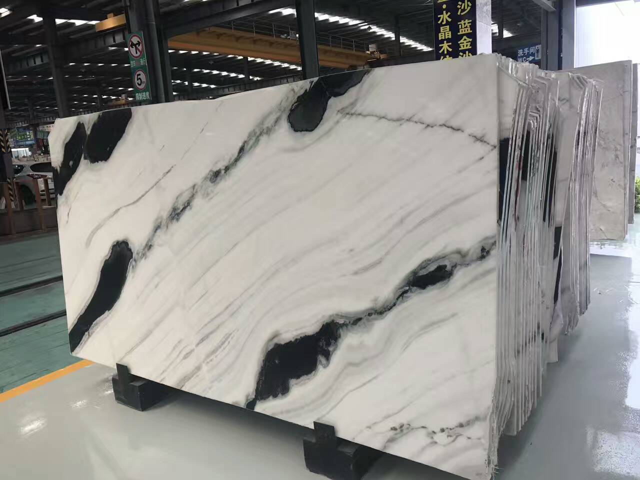 Panda White Marble Stairs