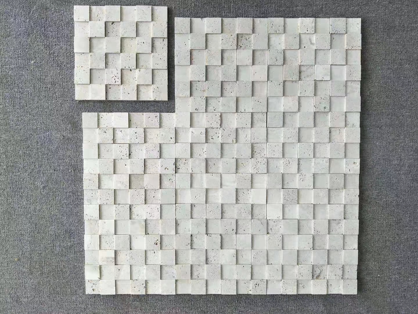 Cream Beige Travertine Mosaic Tiles