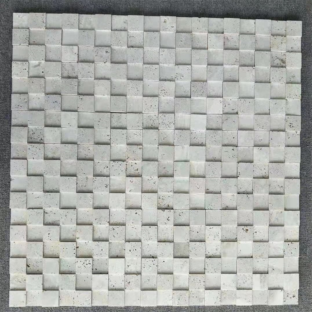 Cream Beige Travertine Mosaic Tiles