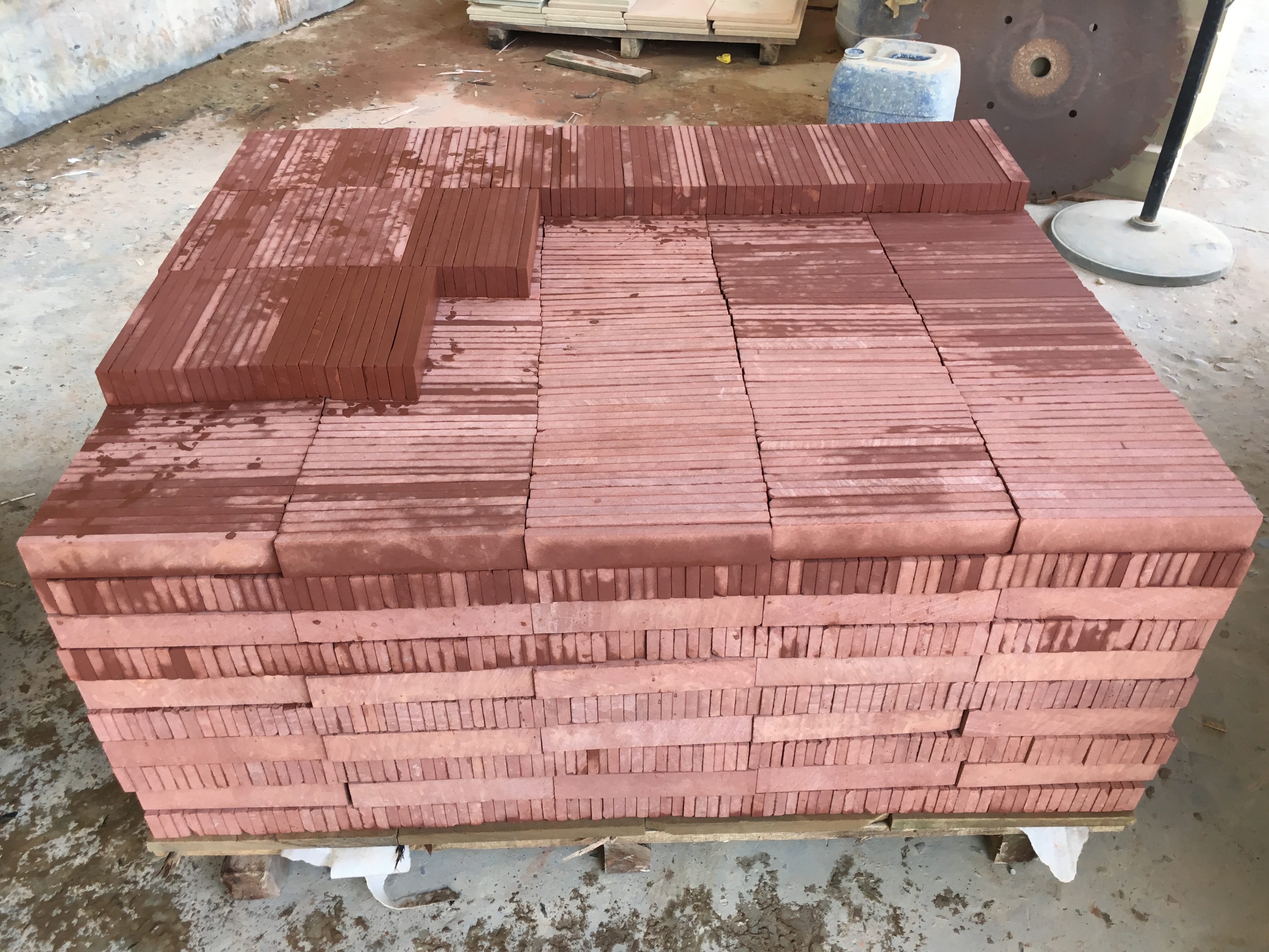 Red Sandstone Floor Tiles