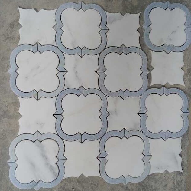 Cararra White Marble Mosaic Floor Tile