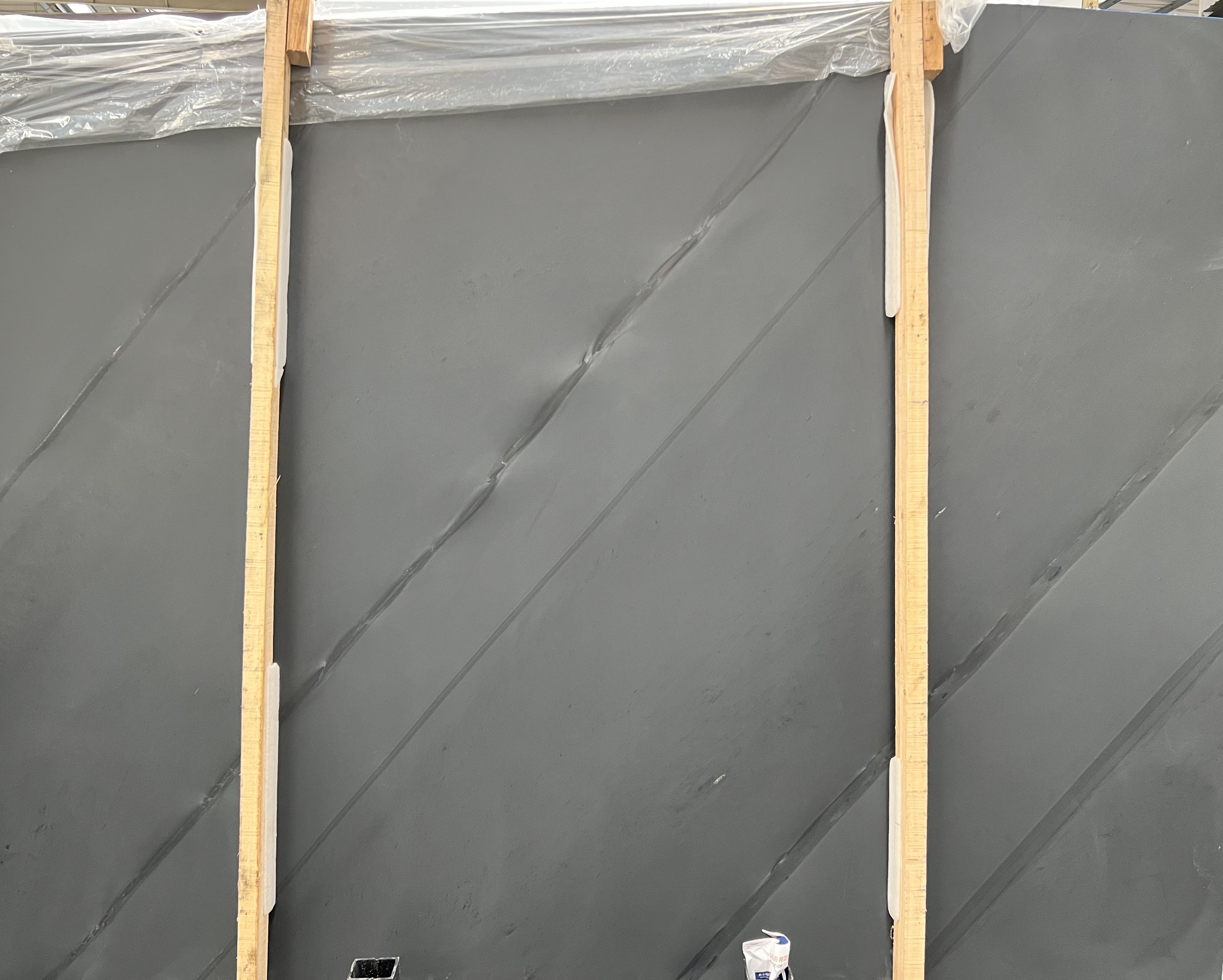 Honed Black Slate Slab