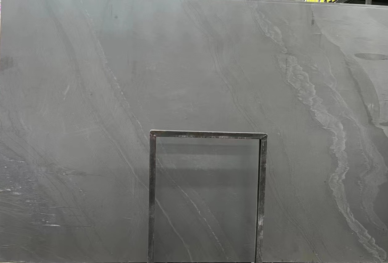 Honed Black Slate Slab