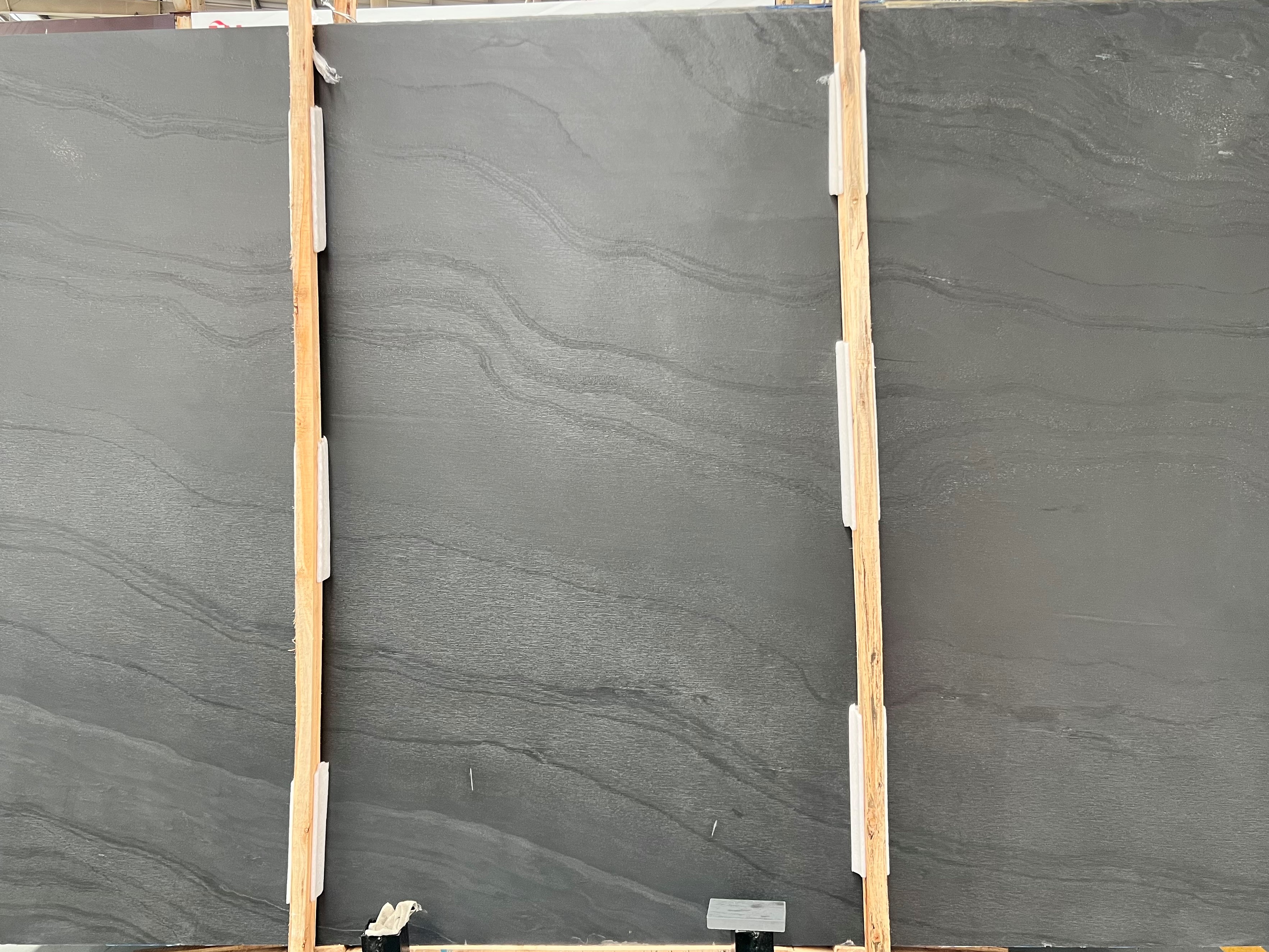 Honed Black Slate Slab