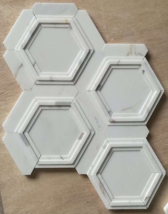 White Marble Hexagon Mosaic Tile