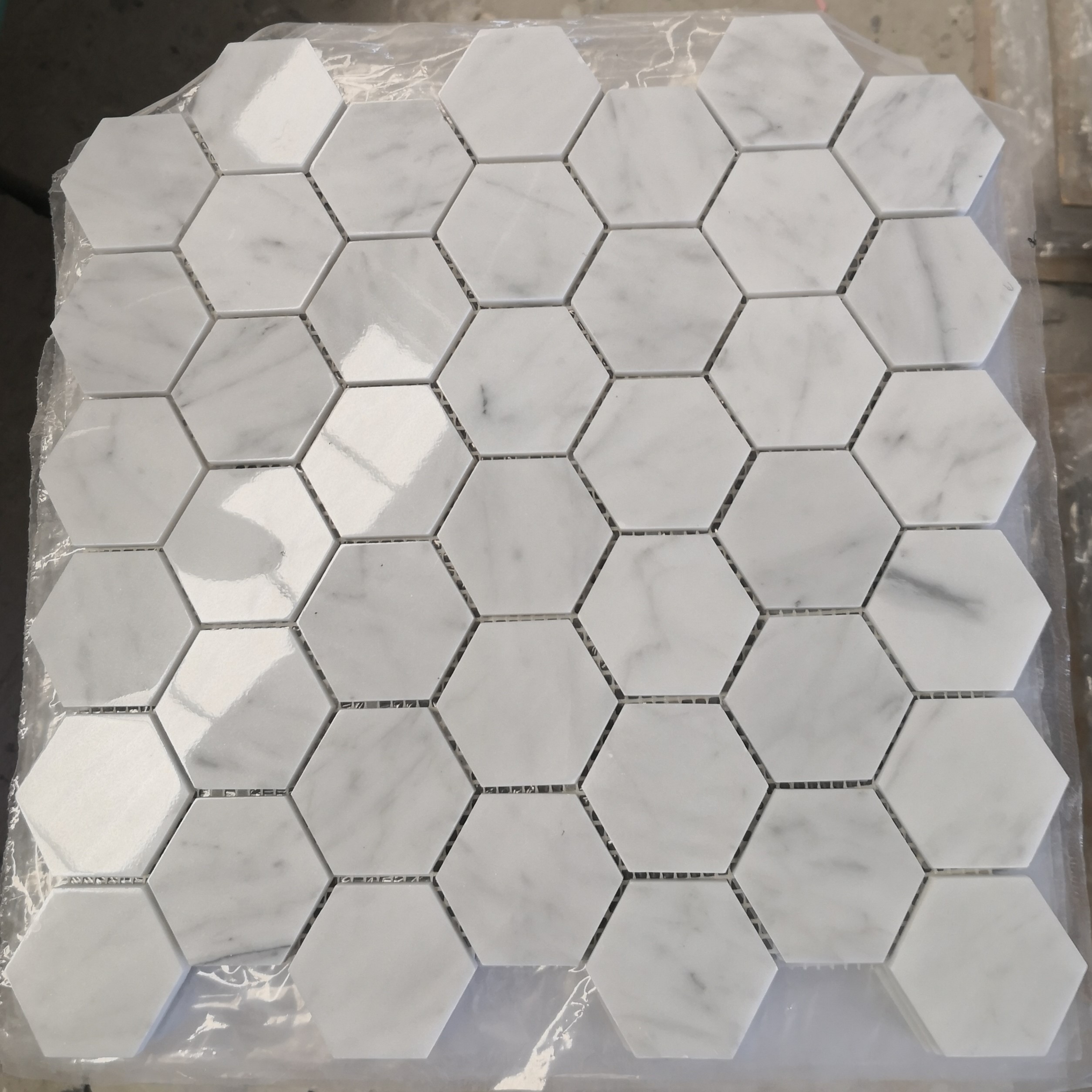 White Marble Hexagon Mosaic Tile