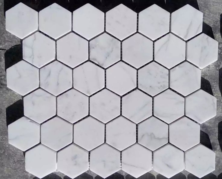 White Marble Hexagon Mosaic Tile