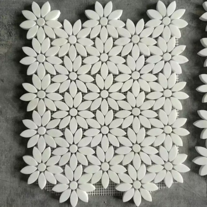 Floral Marble Mosaic Tile