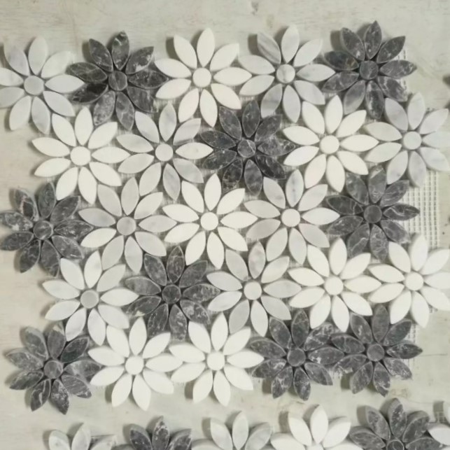 Floral Marble Mosaic Tile