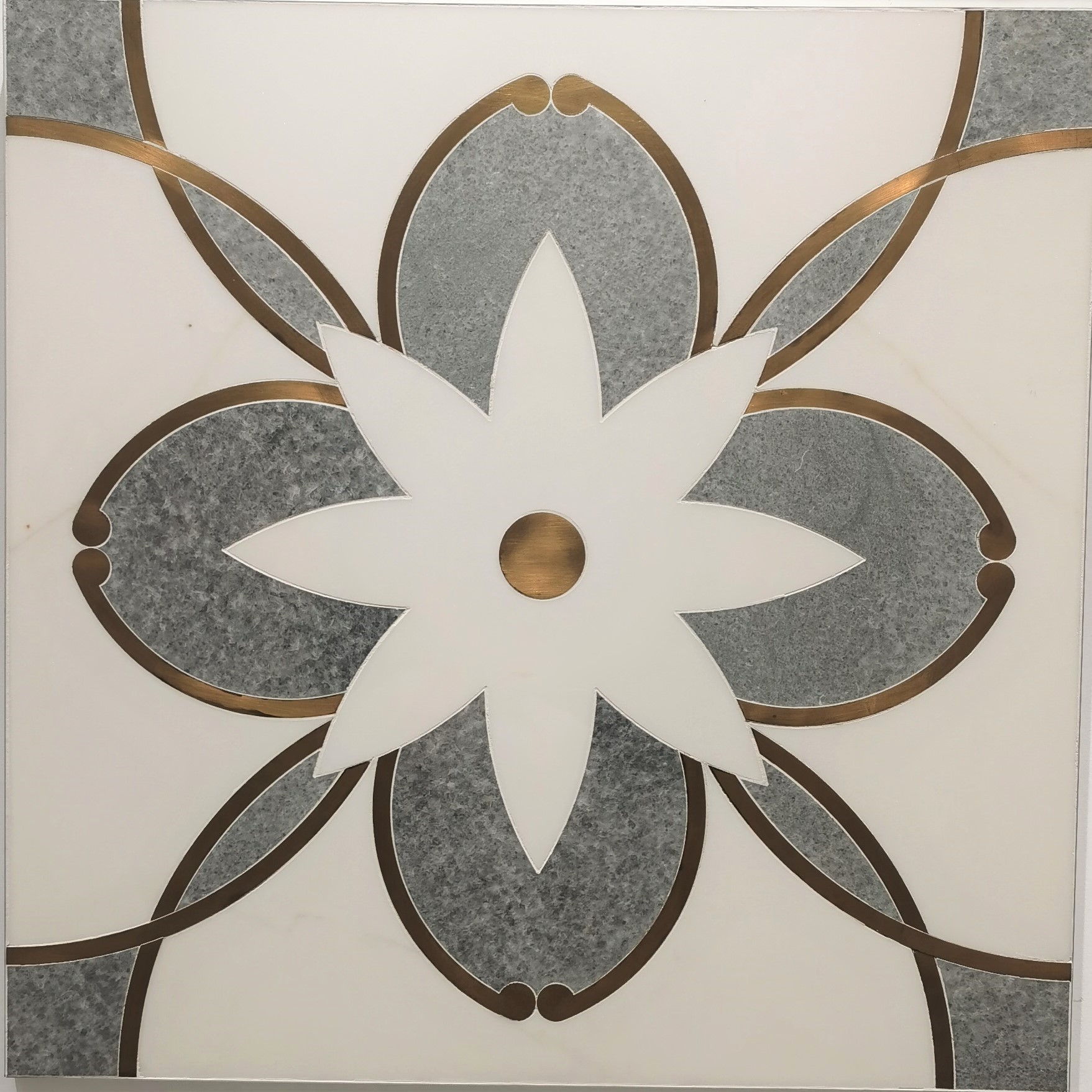 White Marble Waterjet Mosaic Tiles