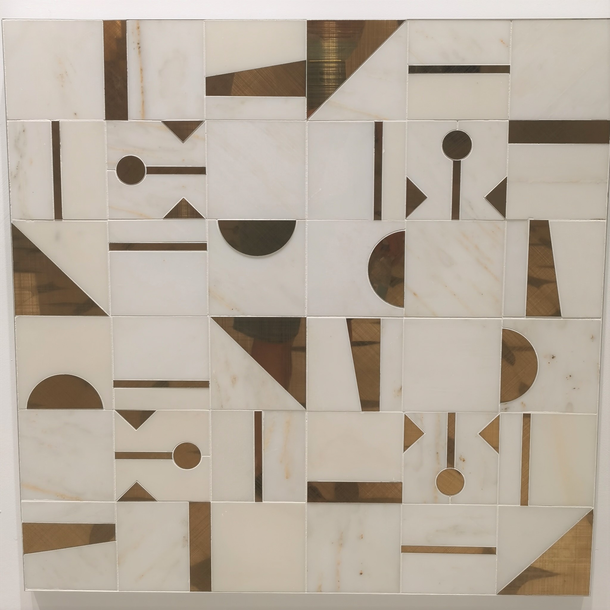 White Marble Waterjet Mosaic Tiles