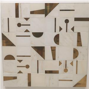 White Marble Waterjet Mosaic Tiles