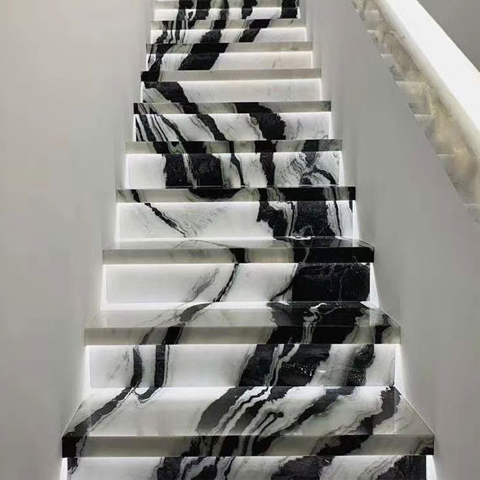 Panda White Marble Stairs