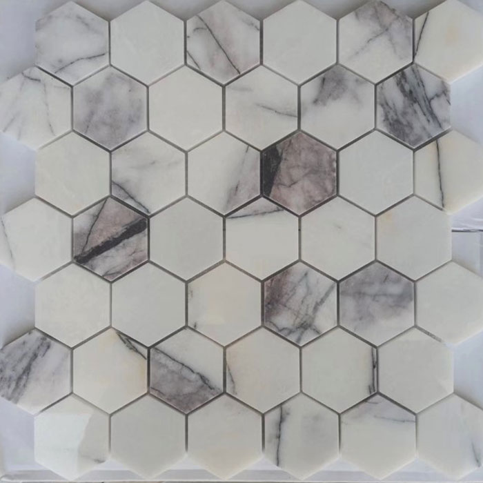 White Marble Hexagon Mosaic Tile