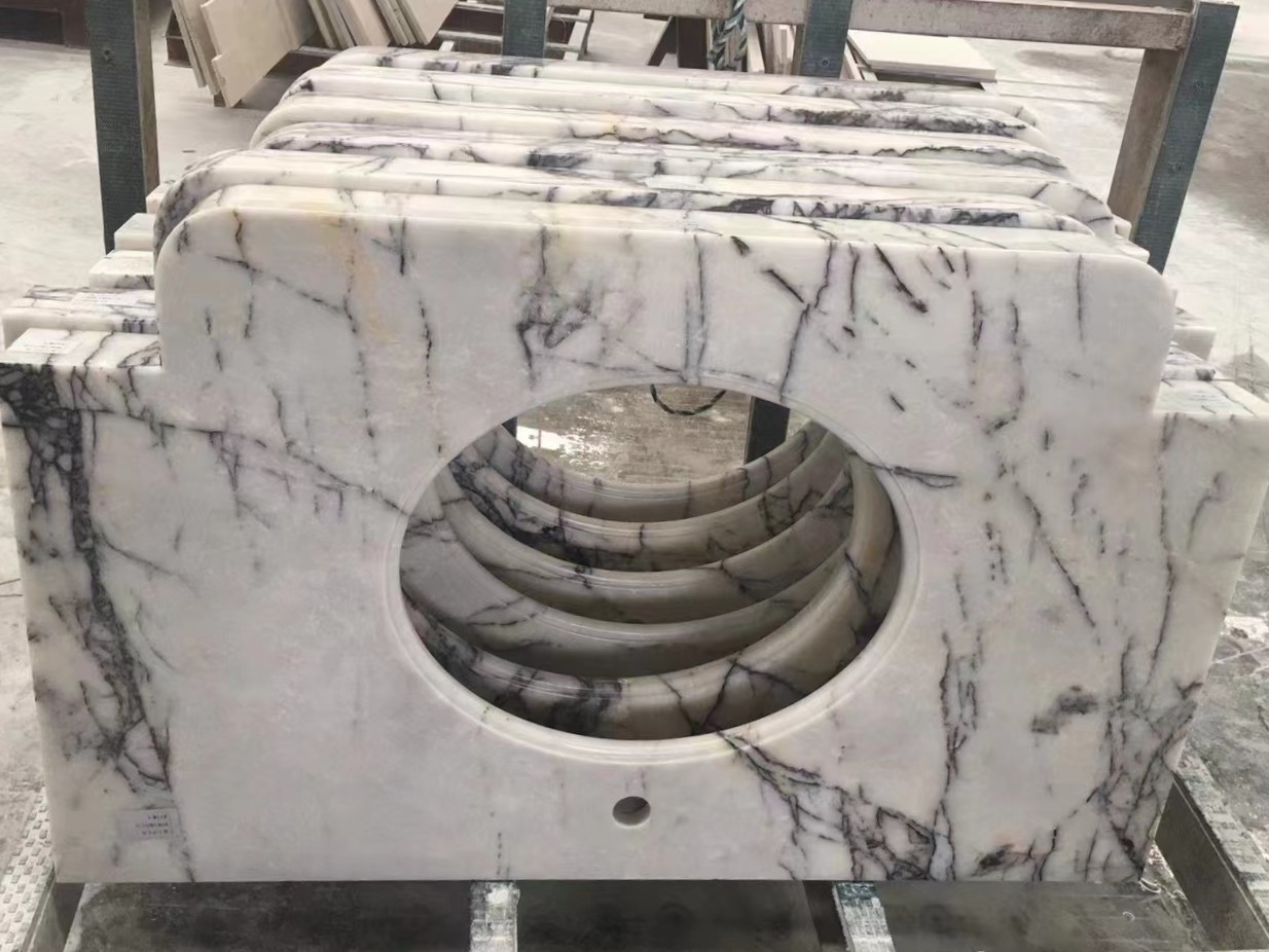 Milas Lilac Marble Vanity Tops