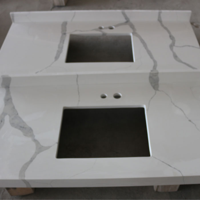 Calacatta White Quartz Vanity Tops