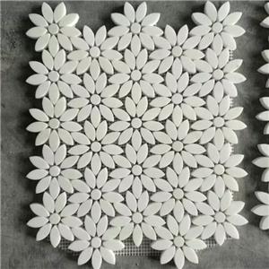White Marble Flower Mosaic Tile
