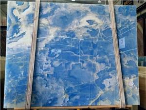 Natural Blue Onyx Stone Slab