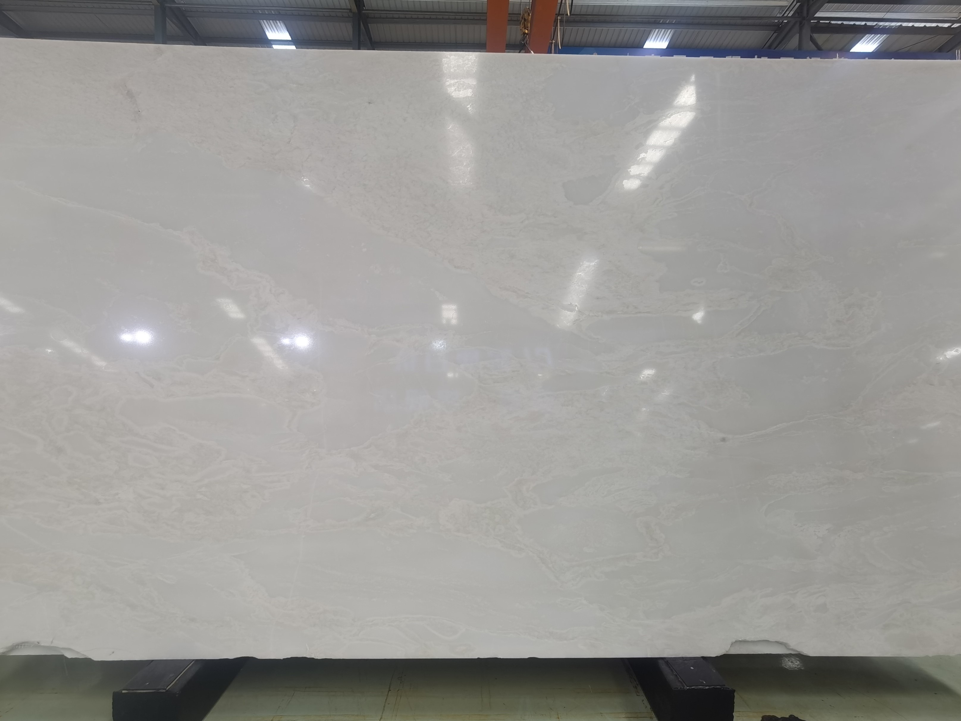 Lajes de mármore ônix branco real de luxo