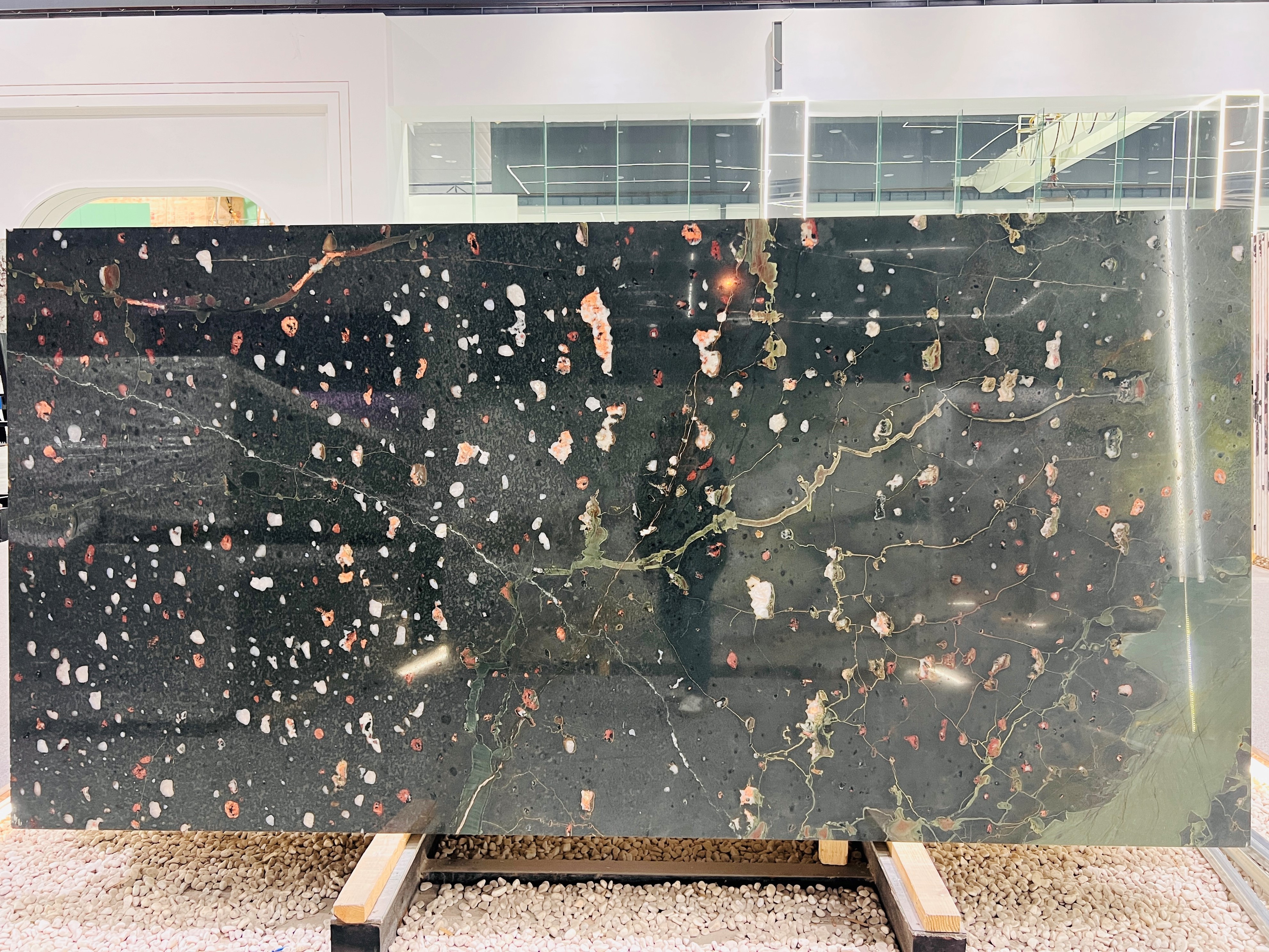 Plum Blossom Green Marble Slab