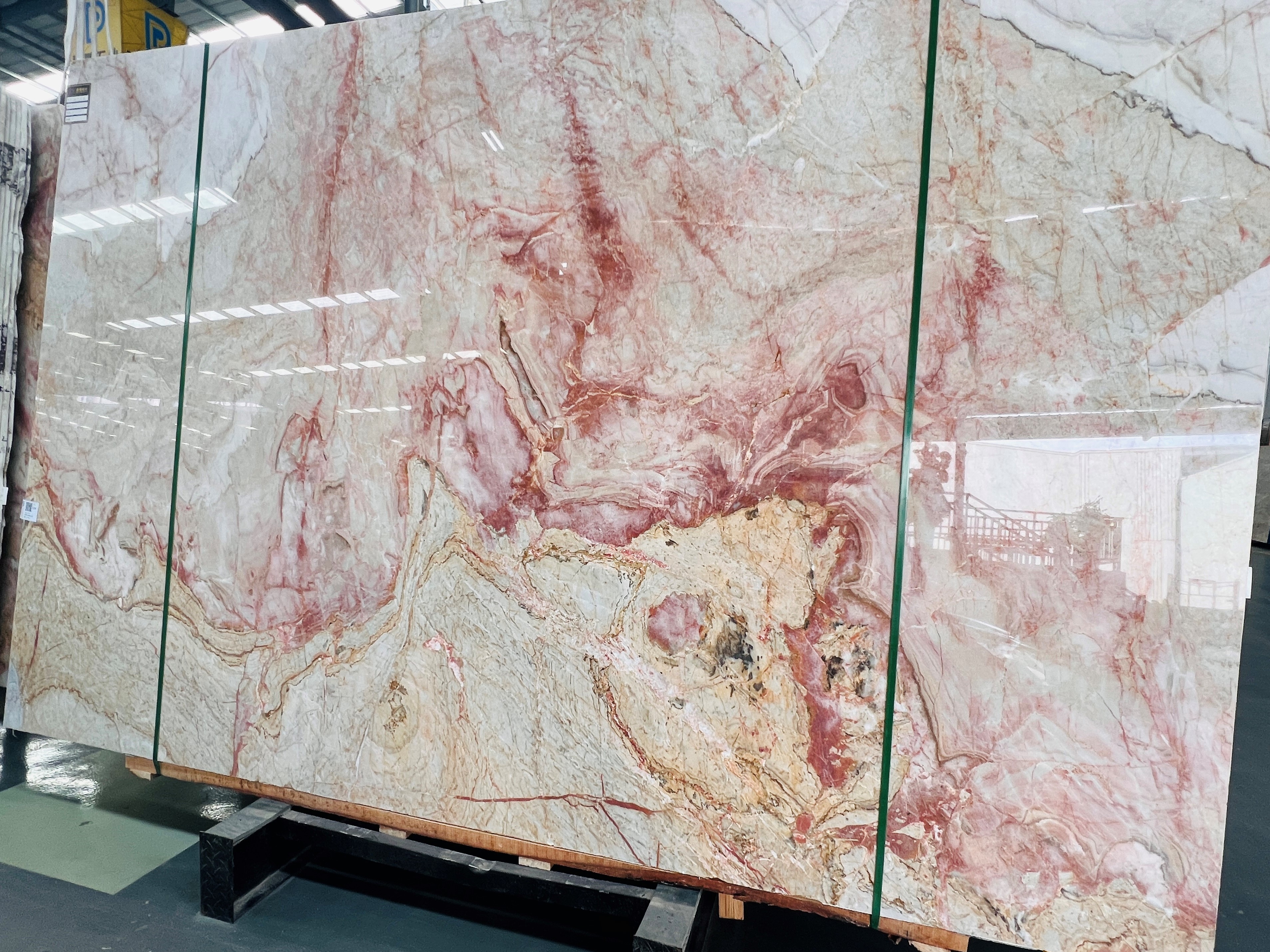 Luxury Exotic Rosso Pink Marble Slab