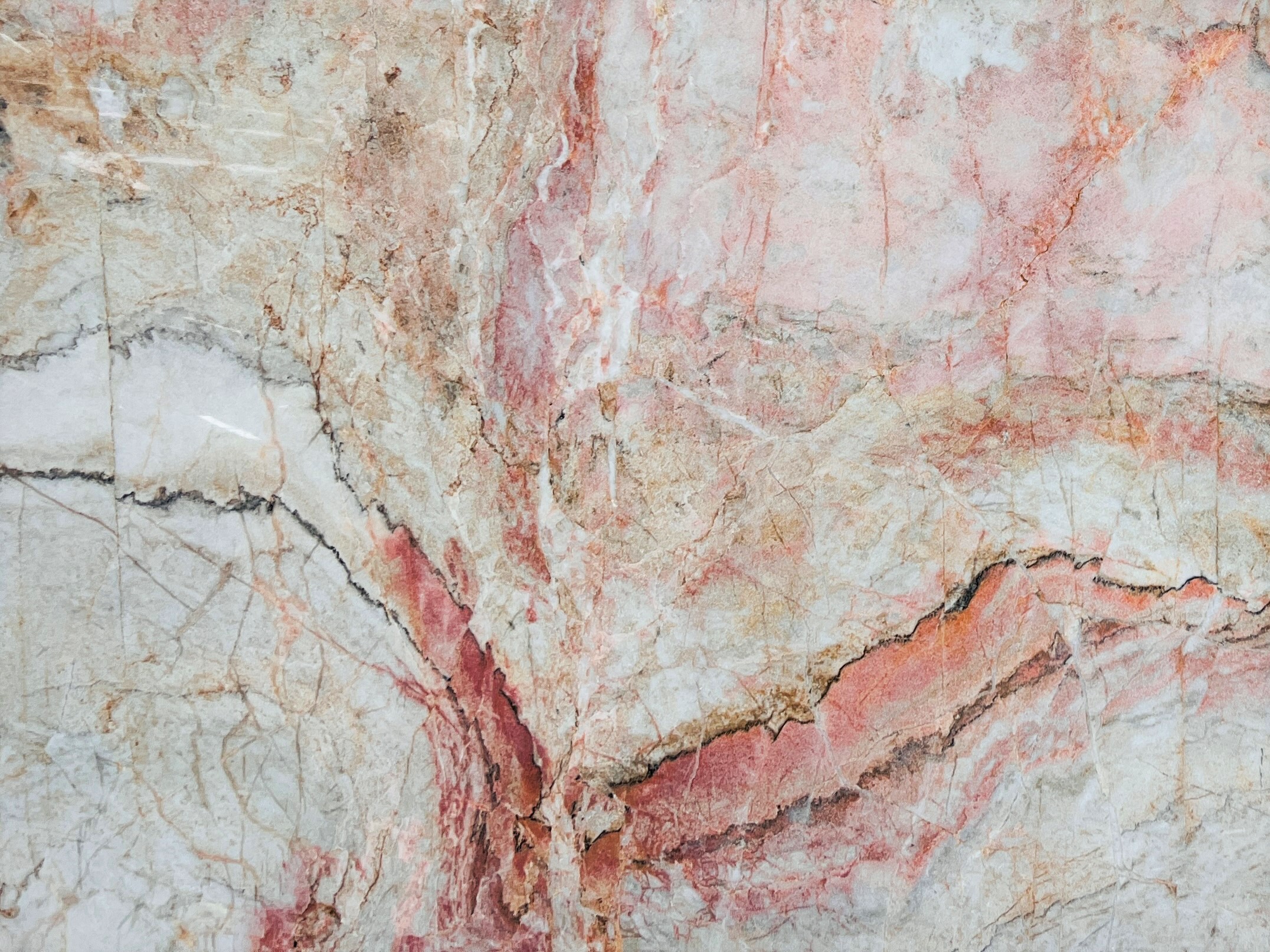 Luxury Exotic Rosso Pink Marble Slab