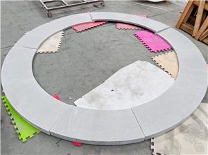 Round Tumbled Shay Grey Marble Drop Face Pool Coping Tiles