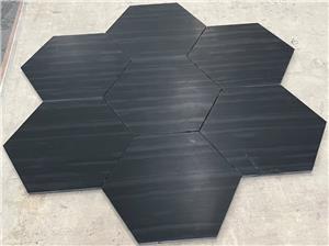 Black Honed Hexagon Marble Tiles