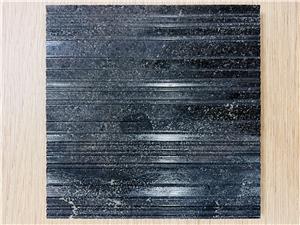 Polished Antique Black Limestone Textured Wall Tiles