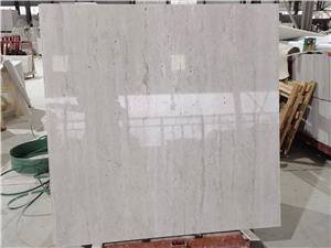 Polished Super Light Grey Travertine Flooring Tiles