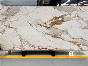 Calacatta Oro Nano Crystallized Glass Stone Panel Slabs