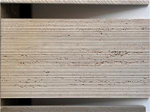 Roman Beige Travertine Combed Textured Tiles