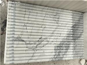 3D Fluted Super White Extra Marble Honed Tiles