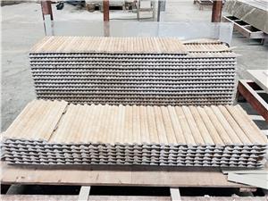 Daino Reale Beige Marble Fluted Marble Moulding and Pencil Line