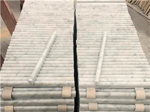 Carrara White Marble Pencil Liner