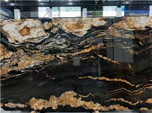 Black Fusion Granite Slab
