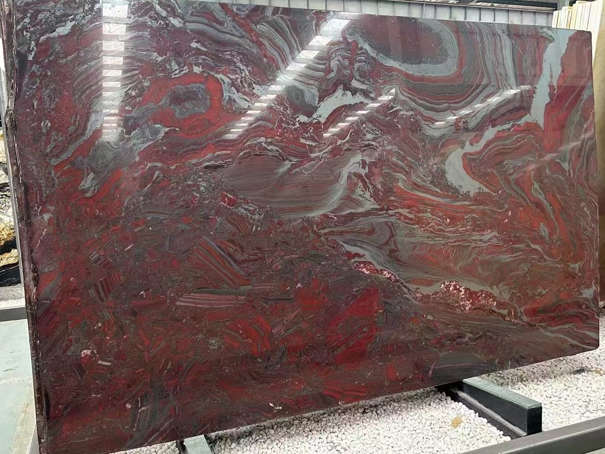Iron Red Granite Slab