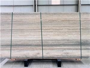 Roman Silver Travertine Slab