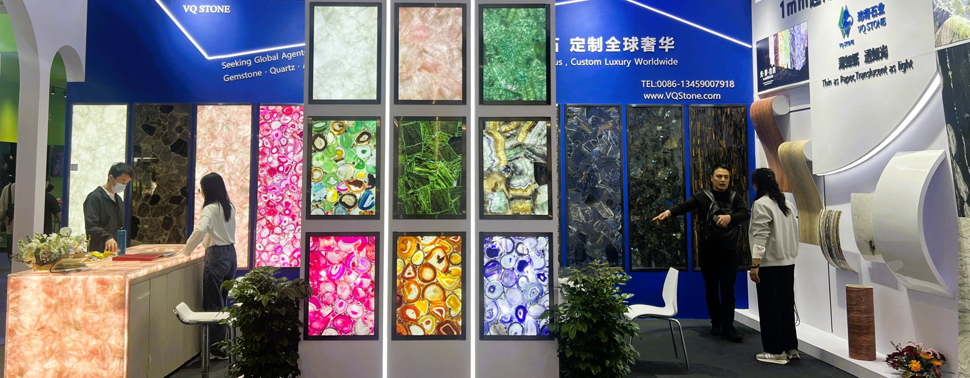 Semi-Precious Stone Slab & 1mm Ultra Thin Stone Supplier