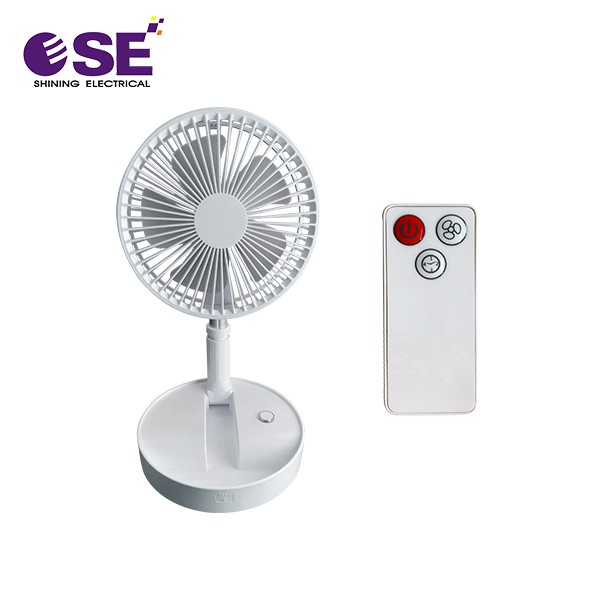 Mini ventilador de deformación de almacenamiento conveniente tipo extensión con control remoto