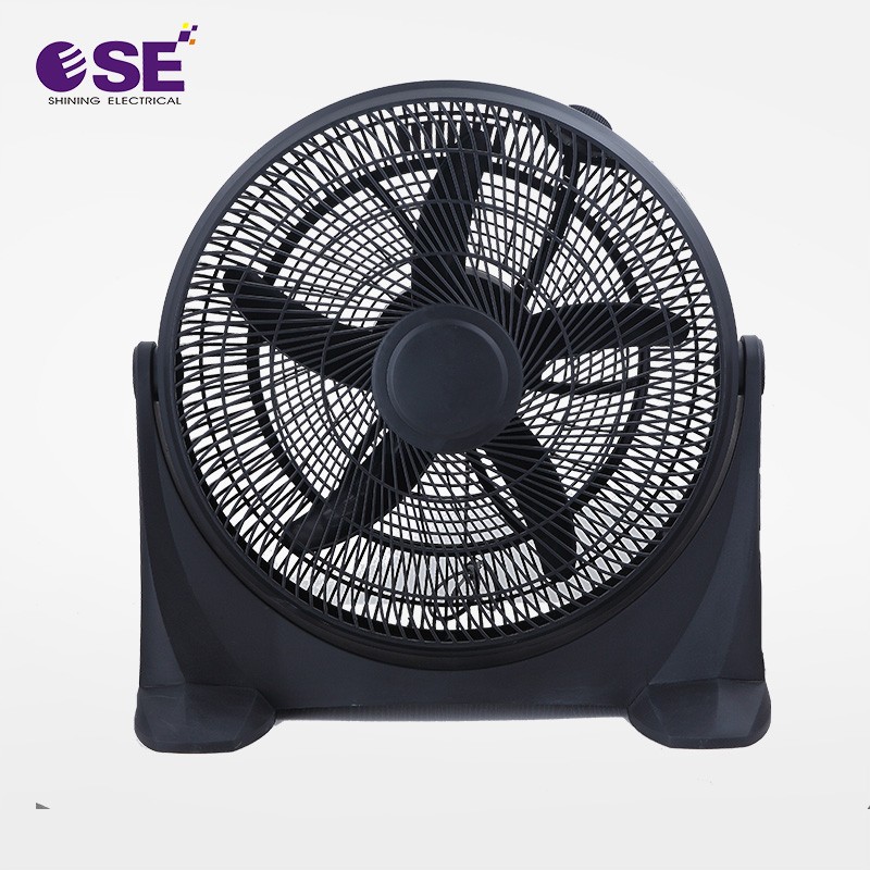 5 Blades Stable Non-slip 20 Inch Industrial Box Fan With Balck Color