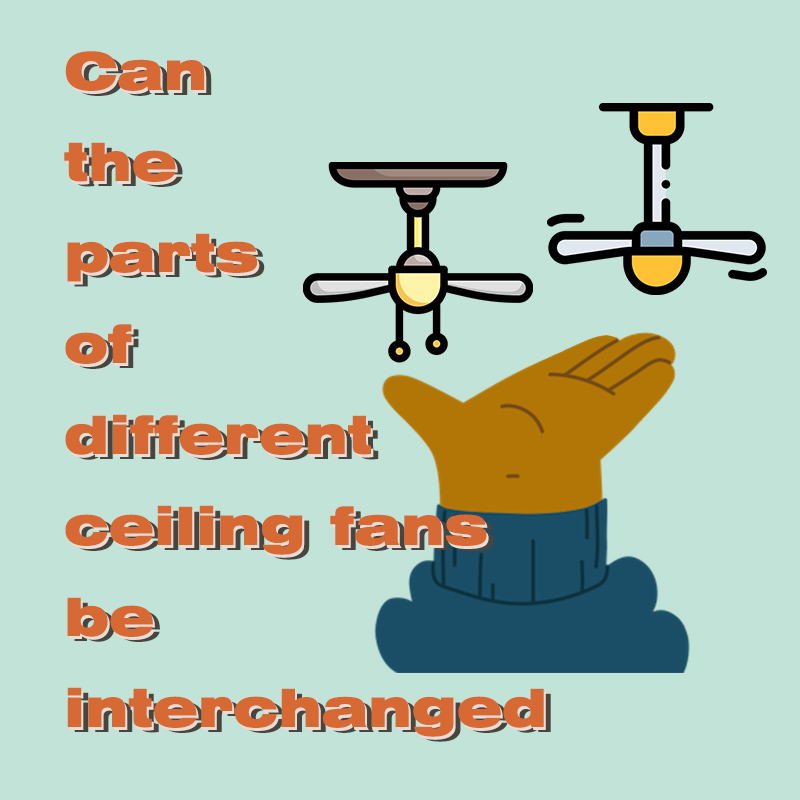 different ceiling fans be interchanged