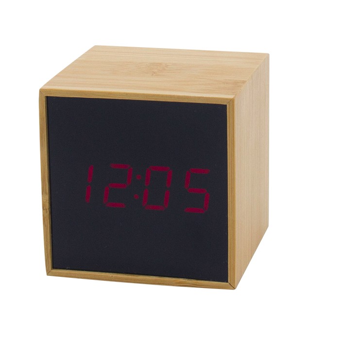 Bamboo Square LED Clock Fashion Digital LED Clock