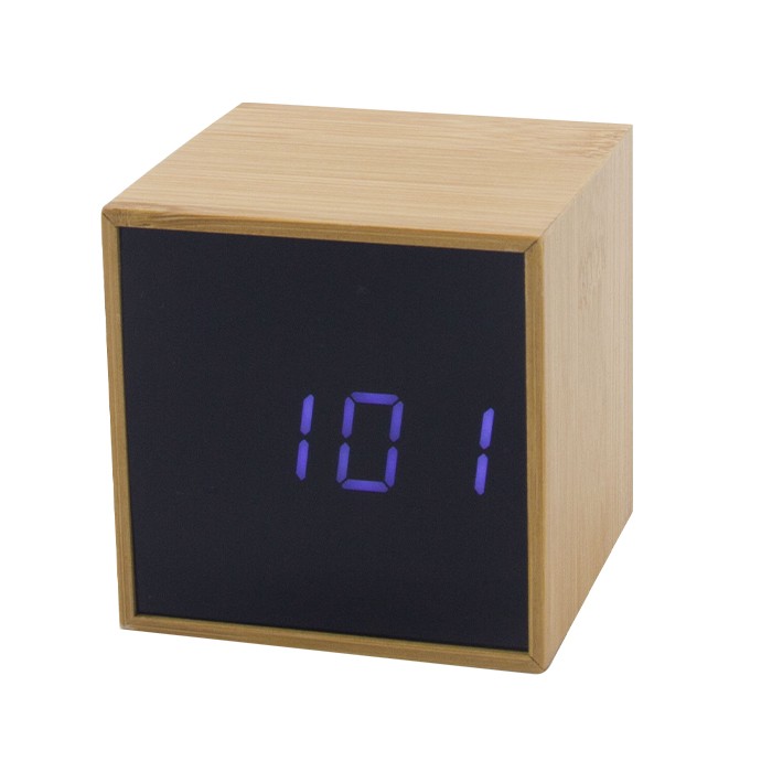 Bamboo Square LED Clock Fashion Digital LED Clock