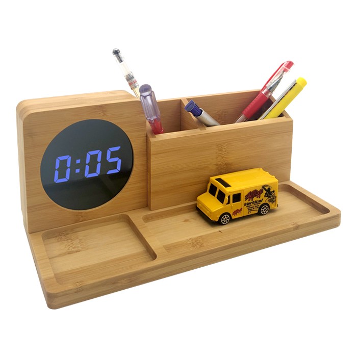 Multifunctional LED Digital Desktop Alarm Clock With Pen Holder